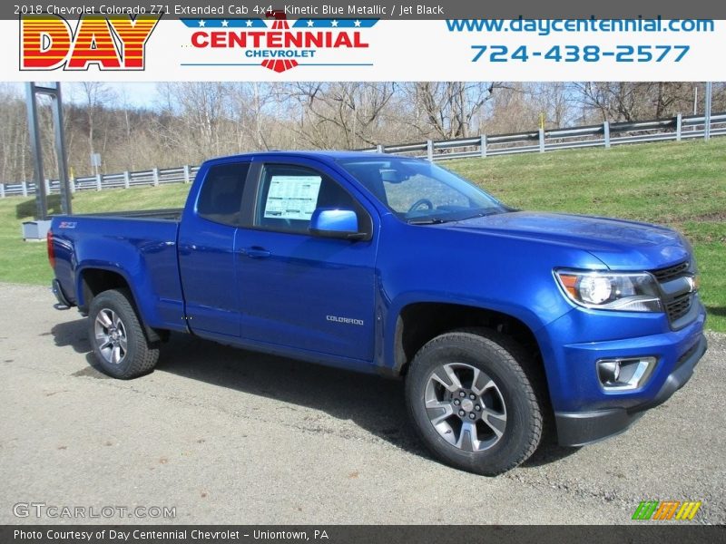 Kinetic Blue Metallic / Jet Black 2018 Chevrolet Colorado Z71 Extended Cab 4x4