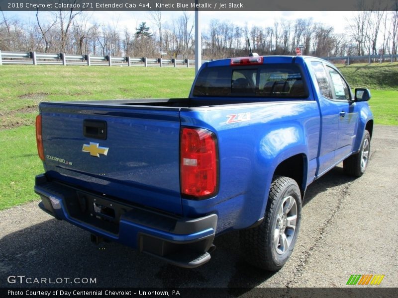 Kinetic Blue Metallic / Jet Black 2018 Chevrolet Colorado Z71 Extended Cab 4x4