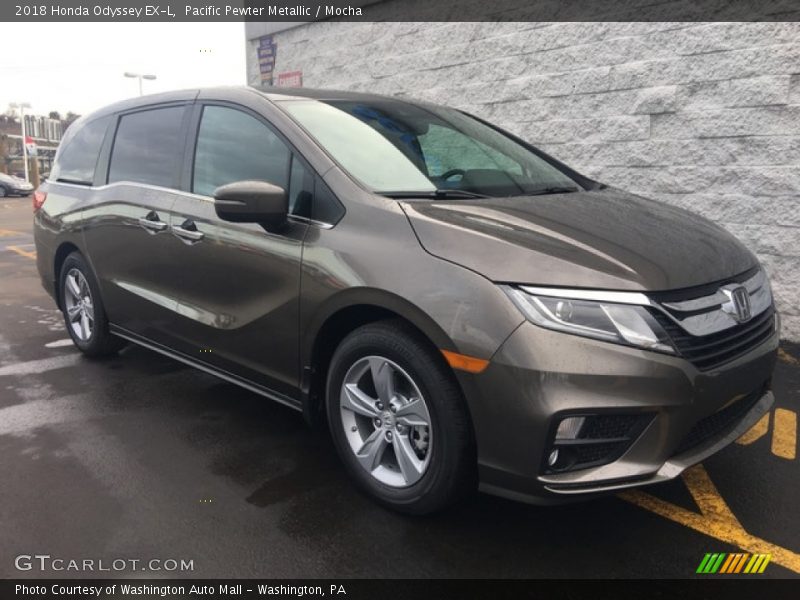 Pacific Pewter Metallic / Mocha 2018 Honda Odyssey EX-L