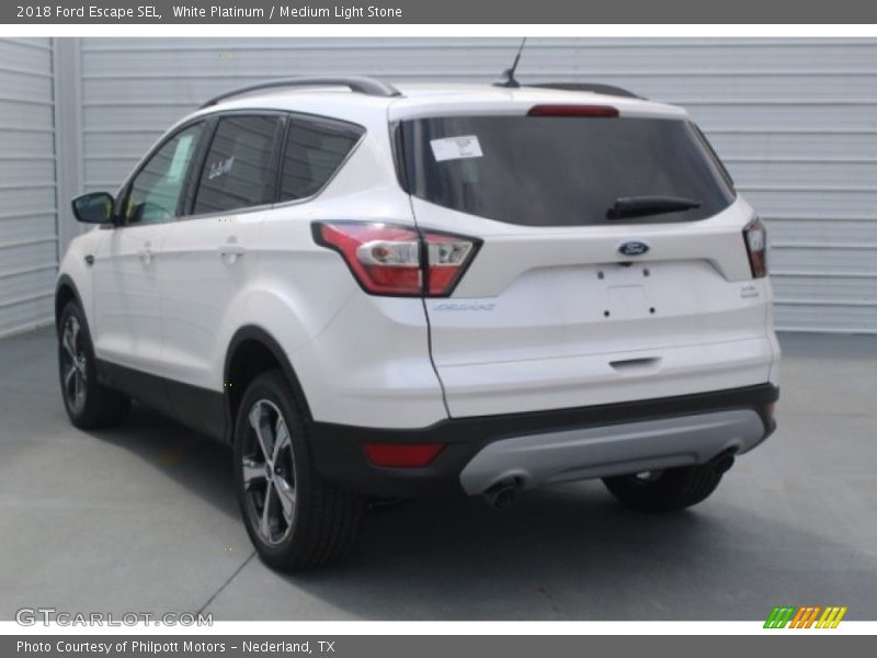 White Platinum / Medium Light Stone 2018 Ford Escape SEL