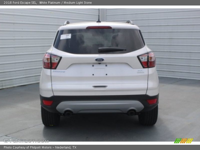 White Platinum / Medium Light Stone 2018 Ford Escape SEL