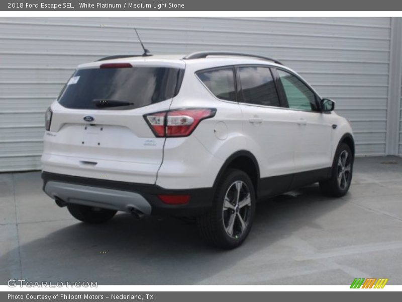 White Platinum / Medium Light Stone 2018 Ford Escape SEL