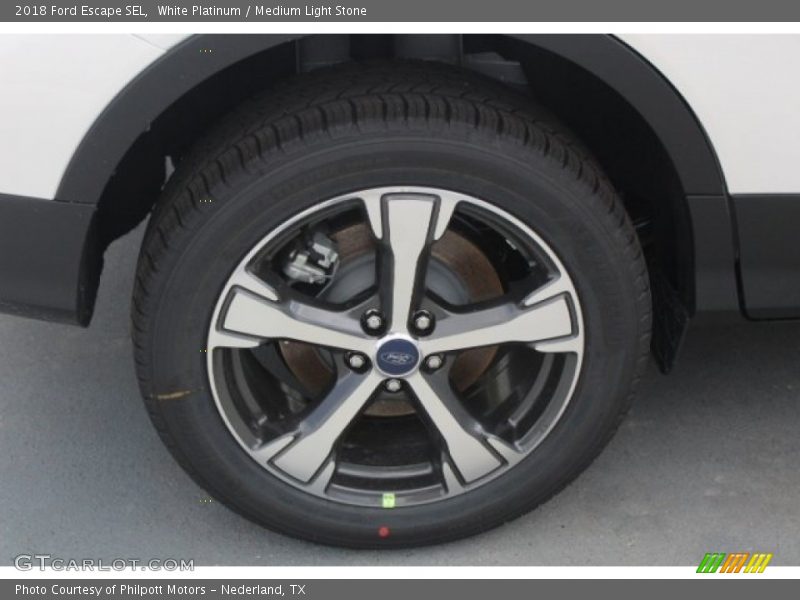White Platinum / Medium Light Stone 2018 Ford Escape SEL