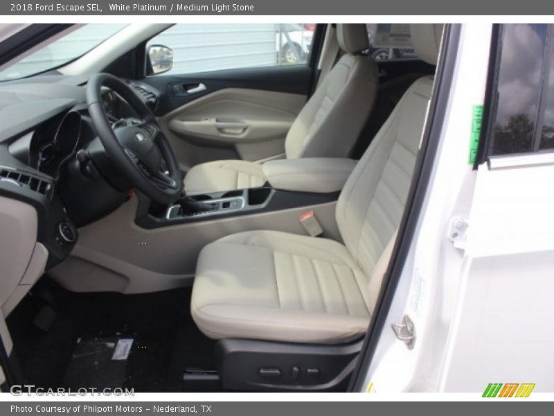 White Platinum / Medium Light Stone 2018 Ford Escape SEL