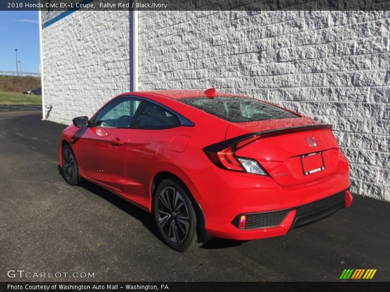 Rallye Red / Black/Ivory 2018 Honda Civic EX-L Coupe