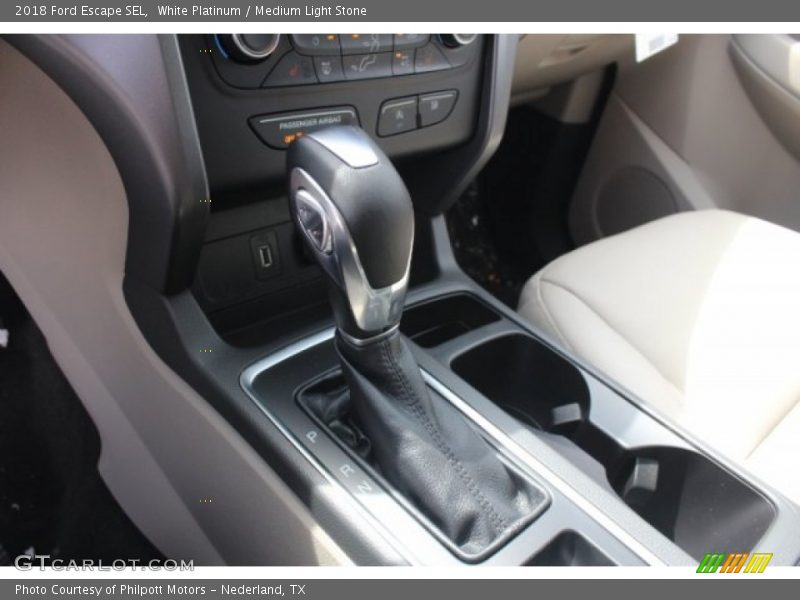 White Platinum / Medium Light Stone 2018 Ford Escape SEL