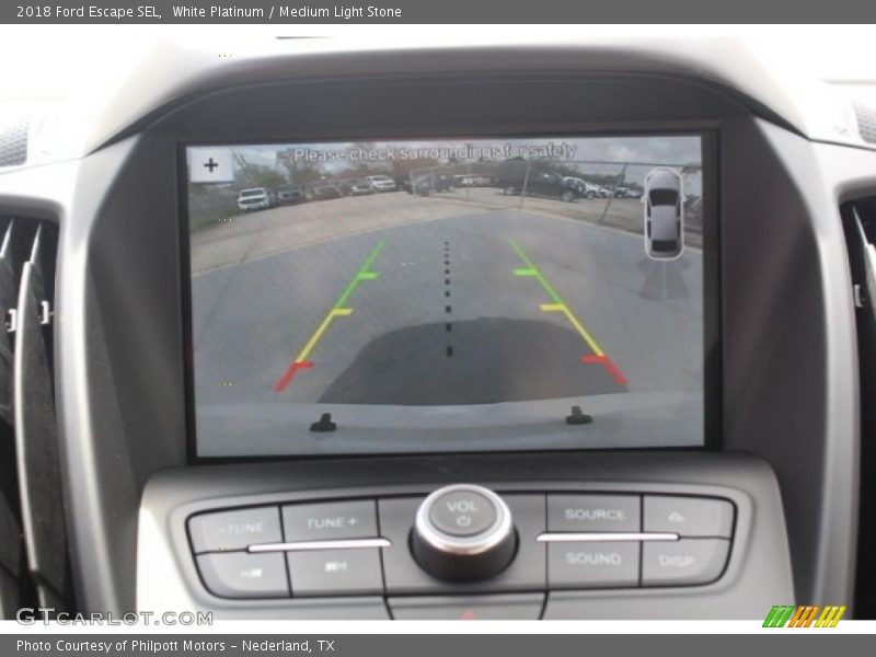 White Platinum / Medium Light Stone 2018 Ford Escape SEL