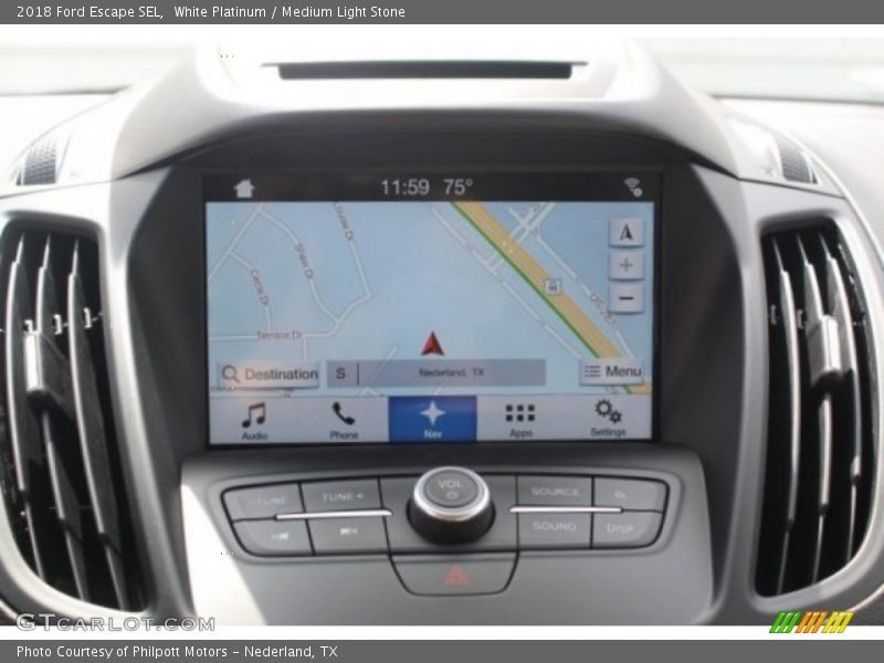 White Platinum / Medium Light Stone 2018 Ford Escape SEL