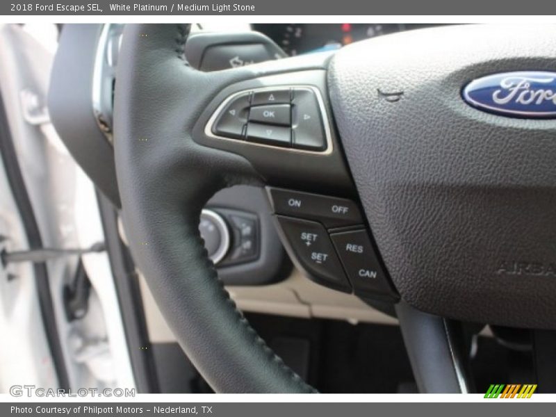 White Platinum / Medium Light Stone 2018 Ford Escape SEL