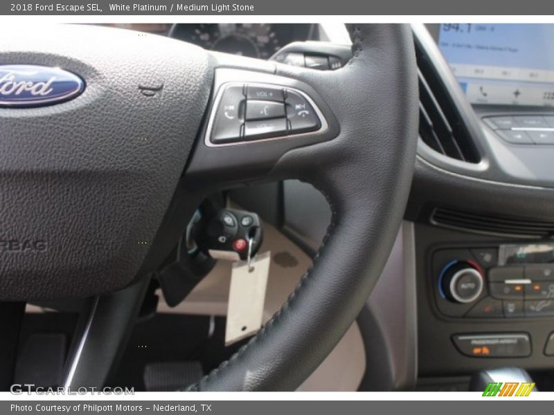 White Platinum / Medium Light Stone 2018 Ford Escape SEL