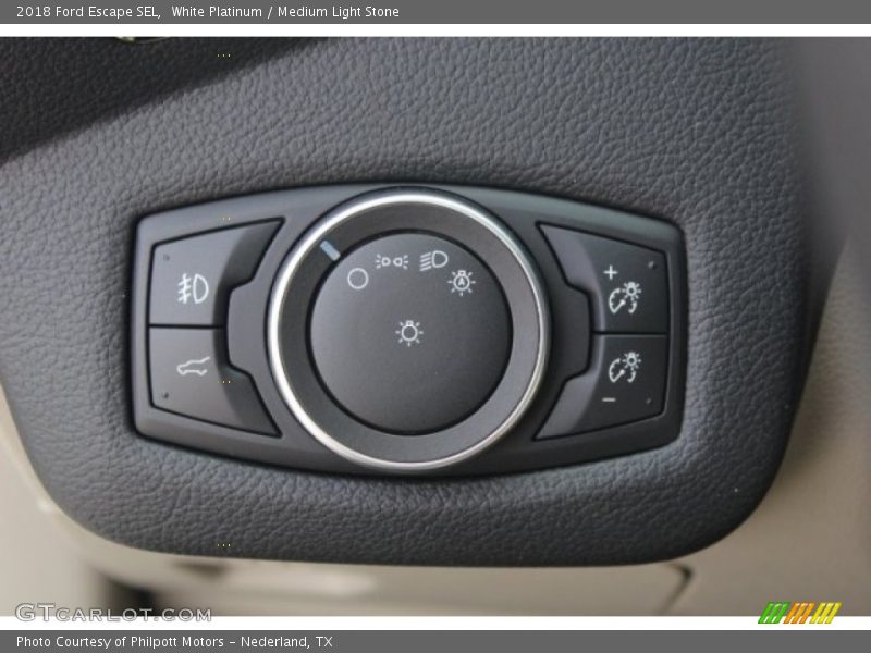 White Platinum / Medium Light Stone 2018 Ford Escape SEL