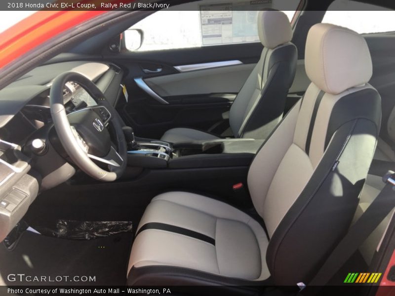 Rallye Red / Black/Ivory 2018 Honda Civic EX-L Coupe