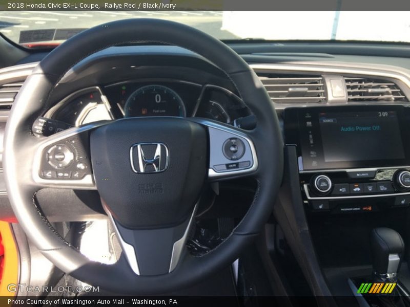 Rallye Red / Black/Ivory 2018 Honda Civic EX-L Coupe
