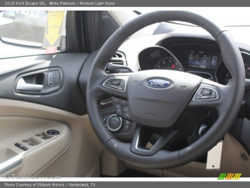 White Platinum / Medium Light Stone 2018 Ford Escape SEL