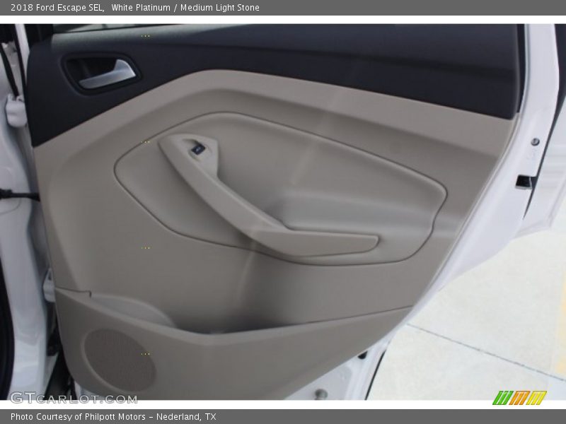 White Platinum / Medium Light Stone 2018 Ford Escape SEL