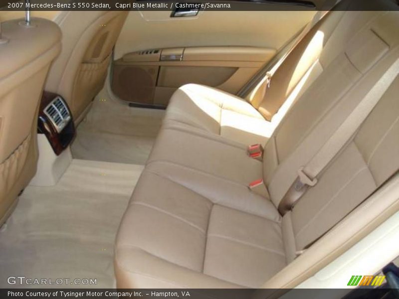 Capri Blue Metallic / Cashmere/Savanna 2007 Mercedes-Benz S 550 Sedan