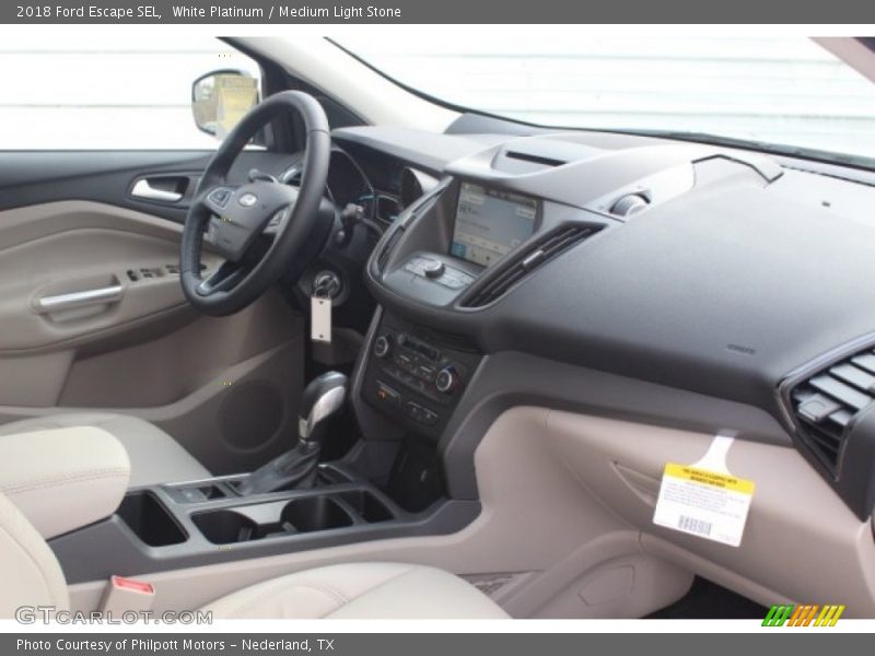 White Platinum / Medium Light Stone 2018 Ford Escape SEL