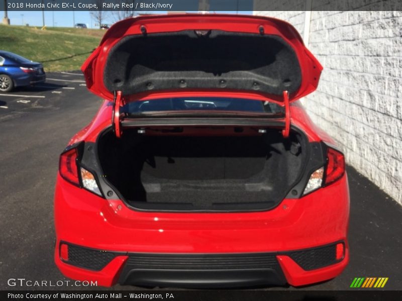 Rallye Red / Black/Ivory 2018 Honda Civic EX-L Coupe