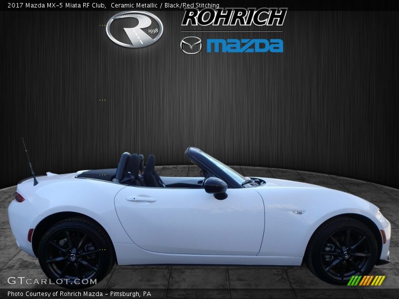Ceramic Metallic / Black/Red Stitching 2017 Mazda MX-5 Miata RF Club
