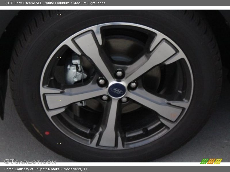 White Platinum / Medium Light Stone 2018 Ford Escape SEL