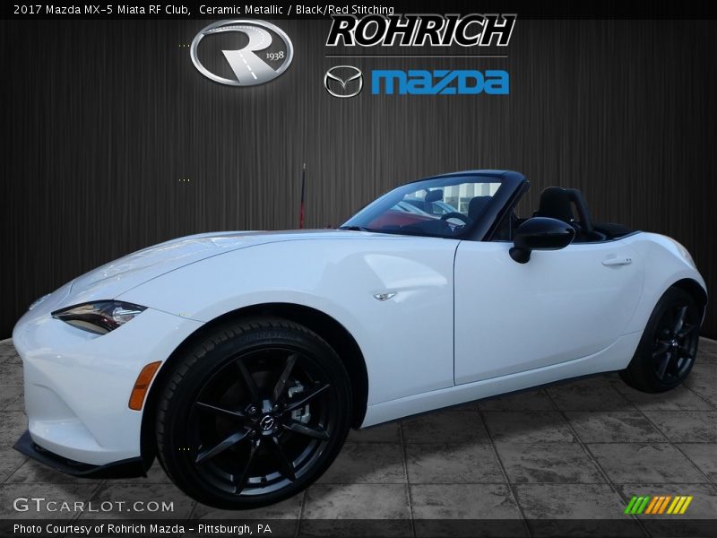 Ceramic Metallic / Black/Red Stitching 2017 Mazda MX-5 Miata RF Club