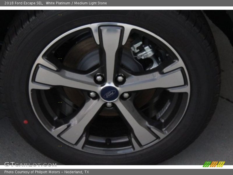 White Platinum / Medium Light Stone 2018 Ford Escape SEL
