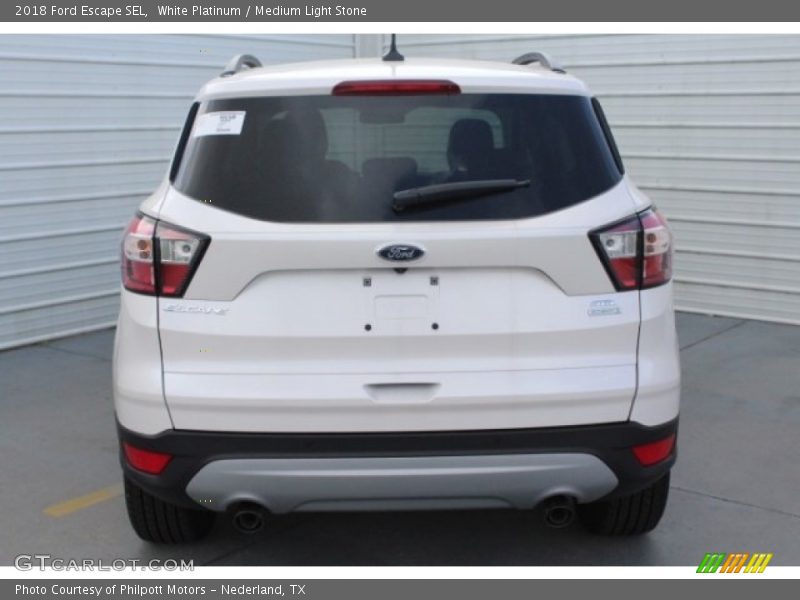 White Platinum / Medium Light Stone 2018 Ford Escape SEL