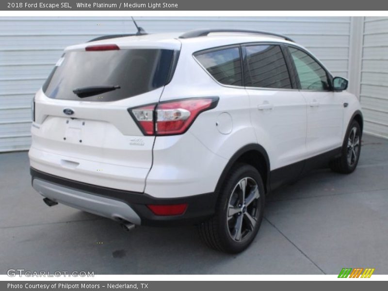 White Platinum / Medium Light Stone 2018 Ford Escape SEL