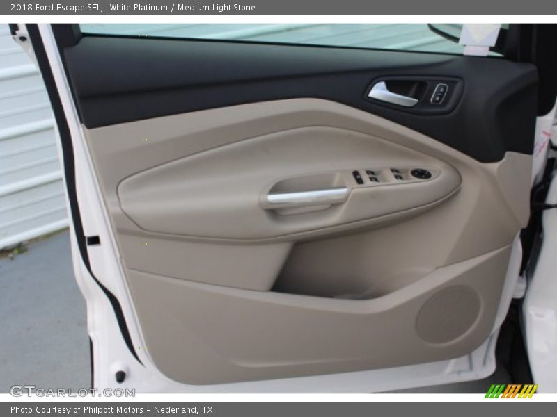 White Platinum / Medium Light Stone 2018 Ford Escape SEL