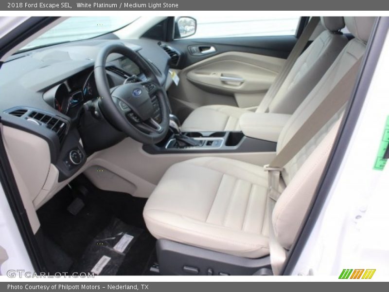 White Platinum / Medium Light Stone 2018 Ford Escape SEL