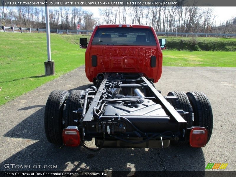 Red Hot / Dark Ash/Jet Black 2018 Chevrolet Silverado 3500HD Work Truck Crew Cab 4x4 Chassis