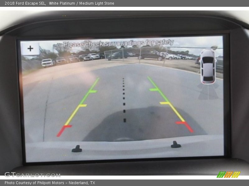 White Platinum / Medium Light Stone 2018 Ford Escape SEL