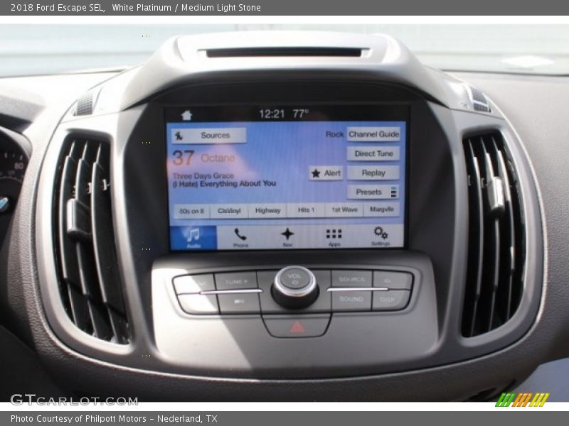 White Platinum / Medium Light Stone 2018 Ford Escape SEL