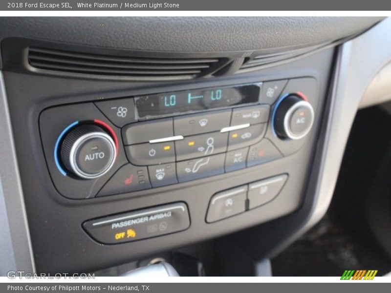 White Platinum / Medium Light Stone 2018 Ford Escape SEL