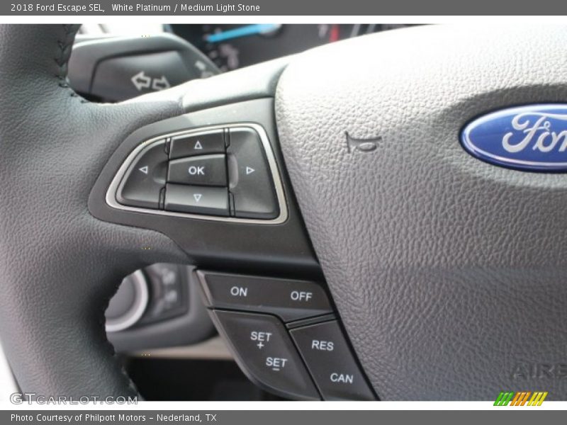 White Platinum / Medium Light Stone 2018 Ford Escape SEL