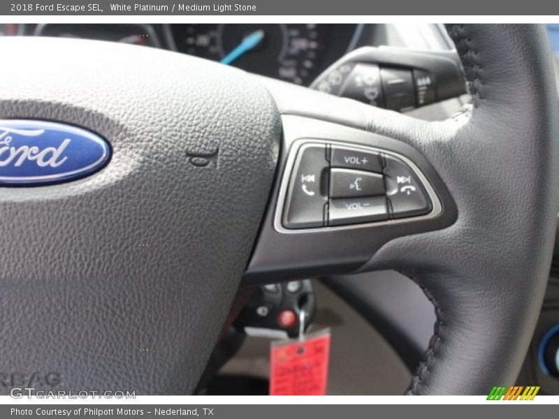 White Platinum / Medium Light Stone 2018 Ford Escape SEL
