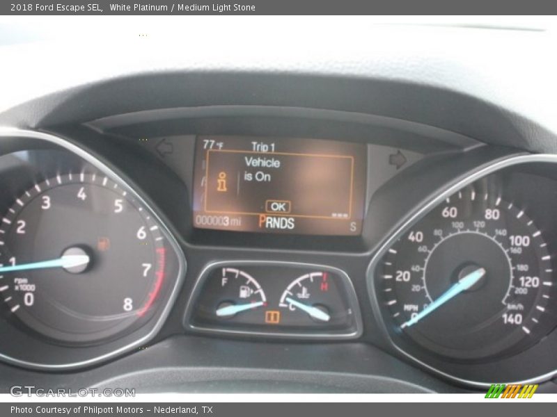 White Platinum / Medium Light Stone 2018 Ford Escape SEL