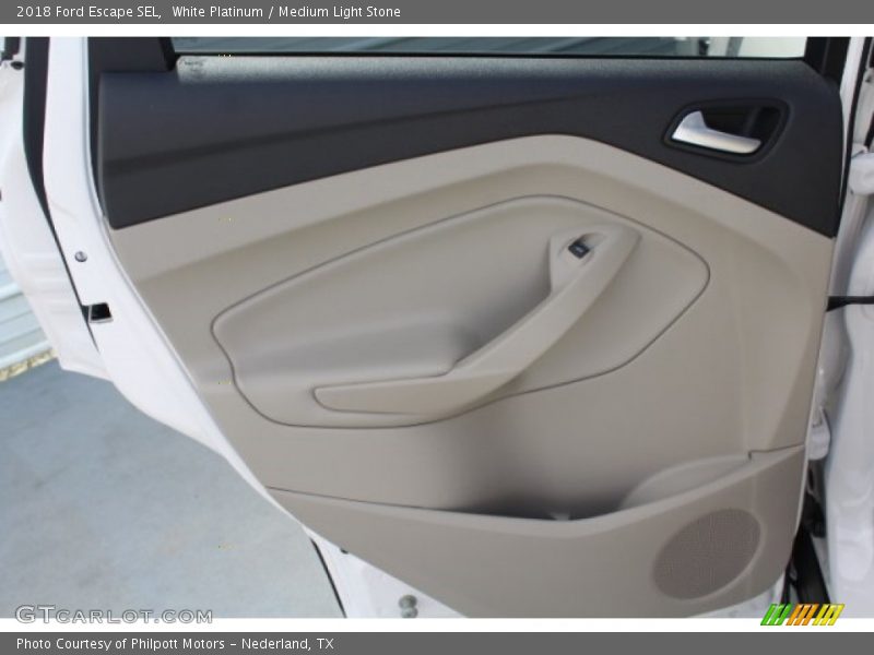 White Platinum / Medium Light Stone 2018 Ford Escape SEL