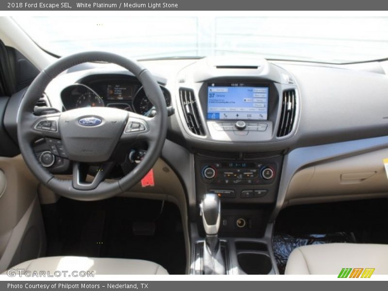 White Platinum / Medium Light Stone 2018 Ford Escape SEL