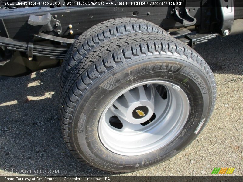 Red Hot / Dark Ash/Jet Black 2018 Chevrolet Silverado 3500HD Work Truck Crew Cab 4x4 Chassis