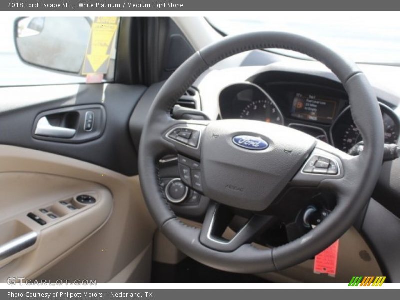 White Platinum / Medium Light Stone 2018 Ford Escape SEL