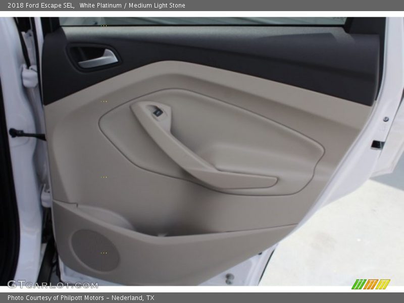 White Platinum / Medium Light Stone 2018 Ford Escape SEL