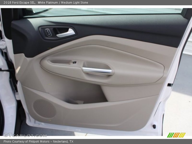 White Platinum / Medium Light Stone 2018 Ford Escape SEL