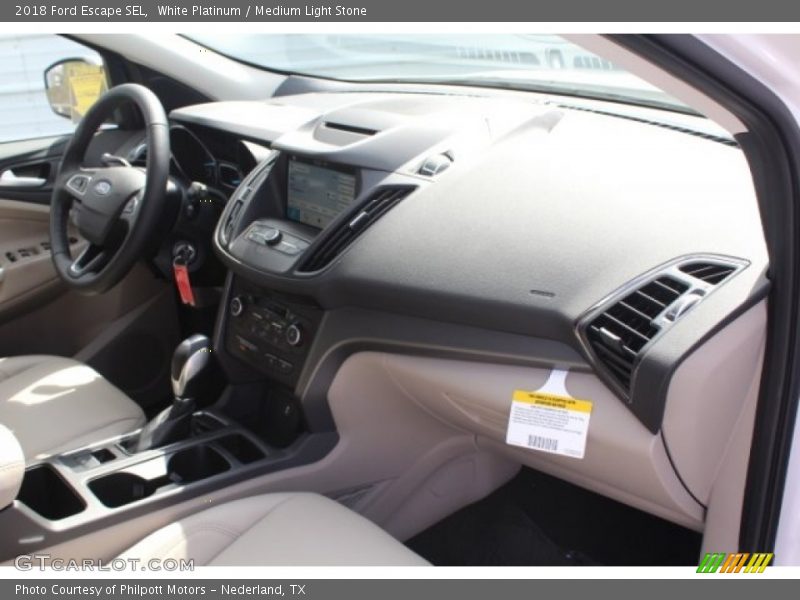 White Platinum / Medium Light Stone 2018 Ford Escape SEL