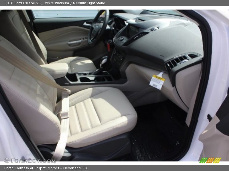 White Platinum / Medium Light Stone 2018 Ford Escape SEL