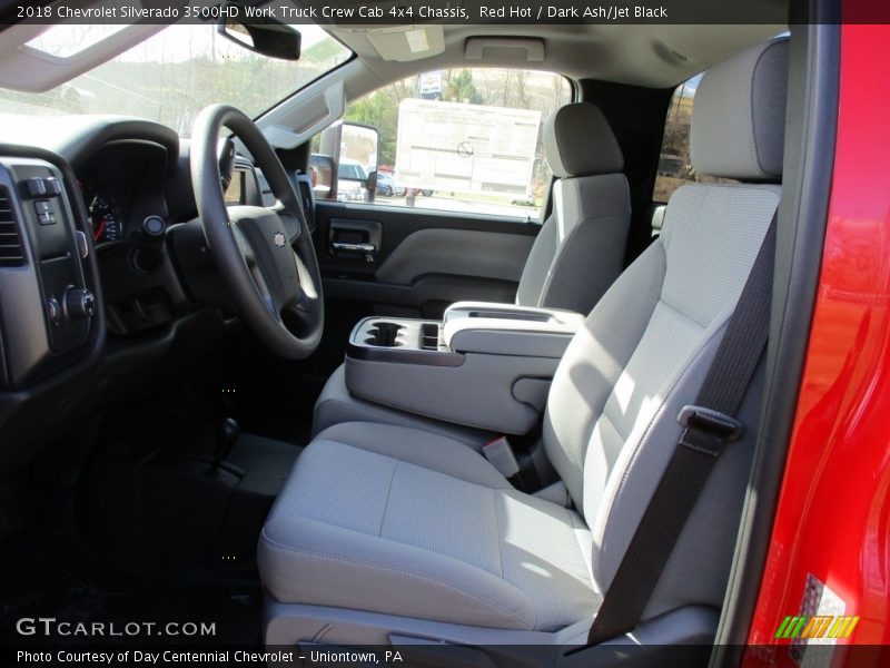 Red Hot / Dark Ash/Jet Black 2018 Chevrolet Silverado 3500HD Work Truck Crew Cab 4x4 Chassis