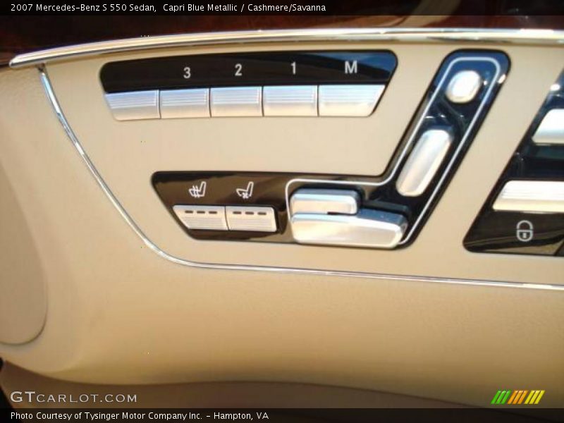 Capri Blue Metallic / Cashmere/Savanna 2007 Mercedes-Benz S 550 Sedan