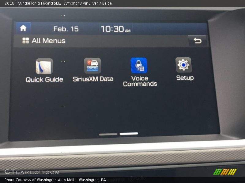 Symphony Air Silver / Beige 2018 Hyundai Ioniq Hybrid SEL
