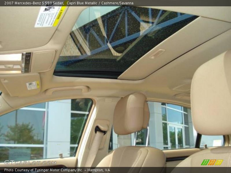 Capri Blue Metallic / Cashmere/Savanna 2007 Mercedes-Benz S 550 Sedan