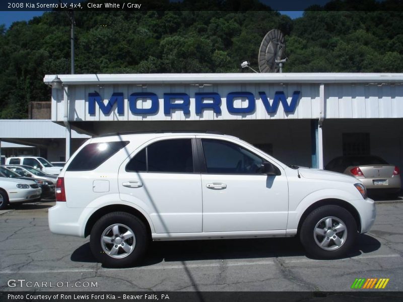 Clear White / Gray 2008 Kia Sorento LX 4x4